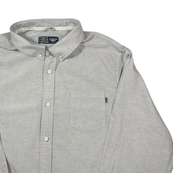 Mens Nike XXL Gray Long Sleeve Button Down Shirt - Engineered for World Class - Picture 3 of 10